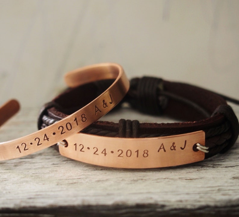 Custom couples bracelets couples gifts couples anniversary Etsy
