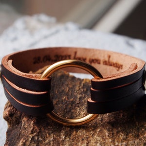 O ring Bracelet, Wedding ring bracelet holder, Replacement ring, Wear a Ring Bracelet, real leather, Men, Women, personalized, widow gift