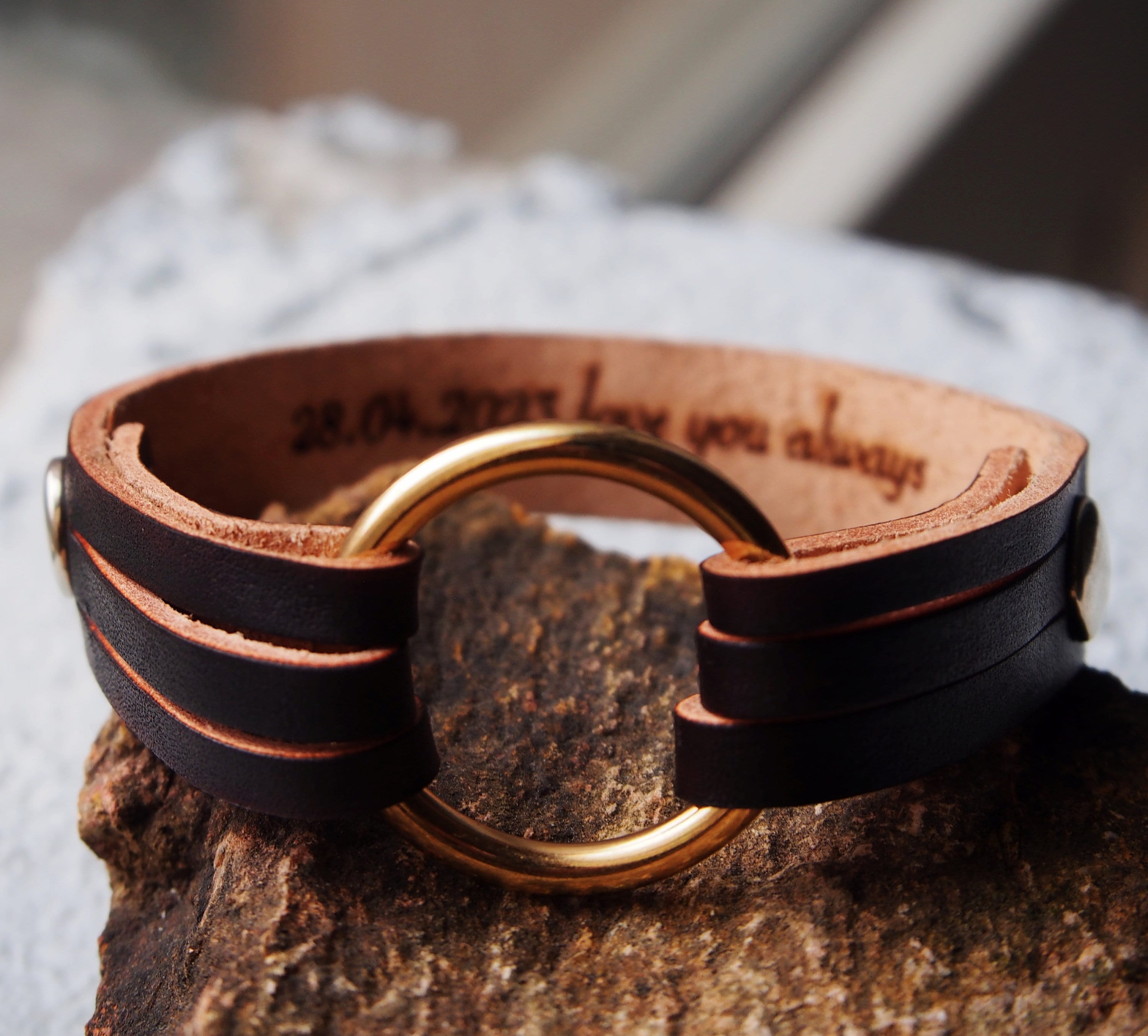 O ring Bracelet, Wedding ring bracelet holder, Replacement ring, Wear a Ring Bracelet, real leather, Men, Women, personalized, widow gift