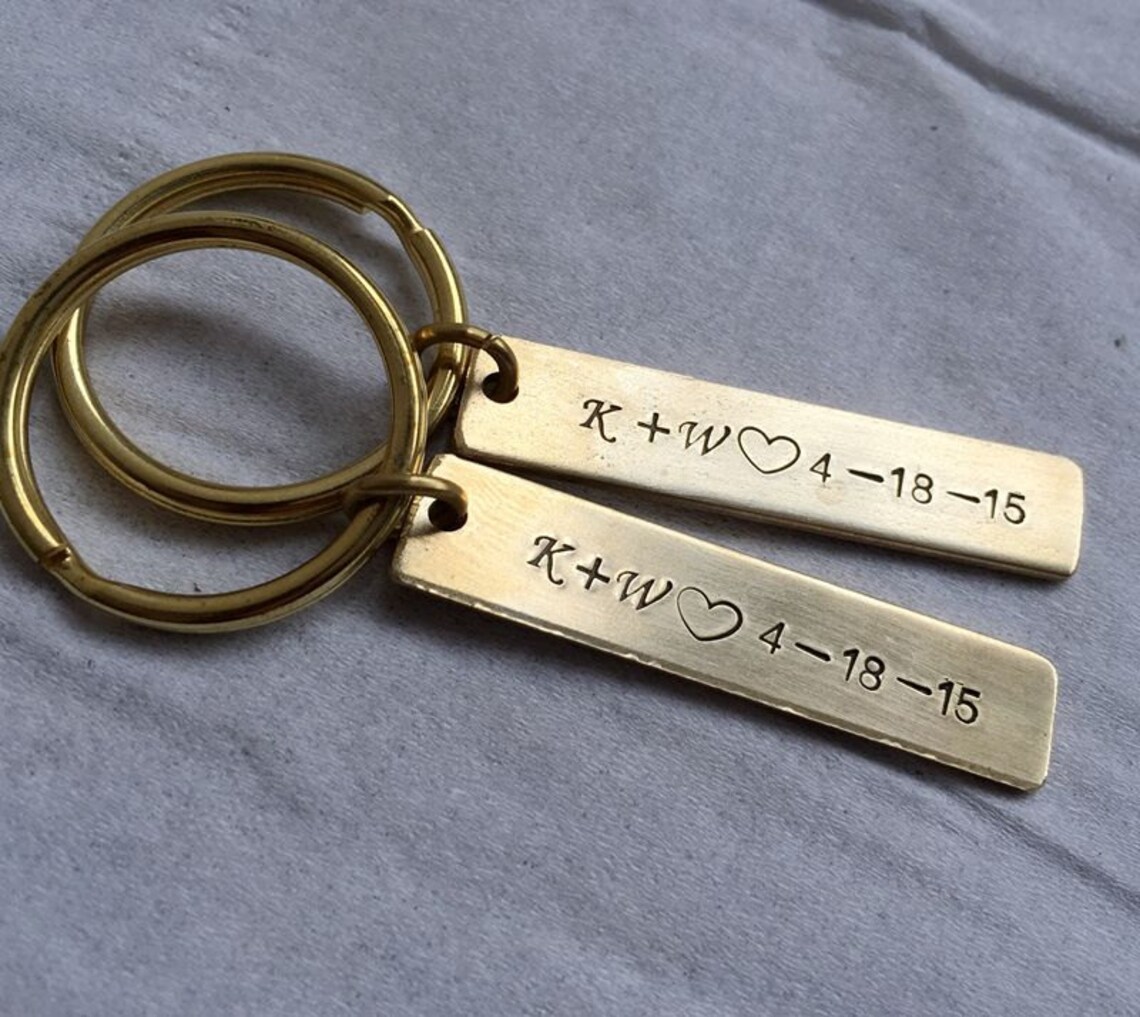 Couples Name Keychains Couples Gift Personalized Couples Etsy