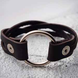 Widows Bracelets, Wedding ring replacement bracelet, personalized o ring bracelet, gift for men, real braided leather, o ring jewelry, women