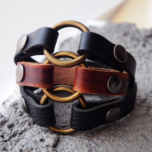 Replacement Ring Bracelet/ Leather Ring Bracelet, Wedding, Widow Gift, Memorial Bracelet, Nurse, Personalized Leather Bracelet, Hers gift