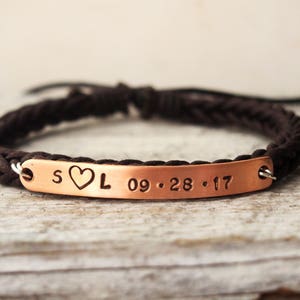 Custom Bracelet, Custom date Bracelet, personalized bracelet, personalized leather bracelet for her, custom name bracelet, couples gifts