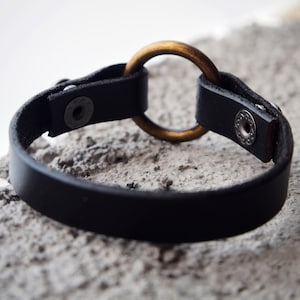 Personalized Leather bracelet/ Leather bracelet, Black leather widow bracelet, men women, o ring, wedding, Memory Gift, Personalized Jewelry