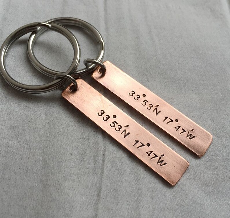Coordinate keychain for boyfriend gift for him Coordinate Etsy