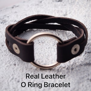 O ring bracelet, Replacement O Ring Bracelet, Wedding Ring replacement jewelry, wear the ring, real braided leather, men, women, gift, widow