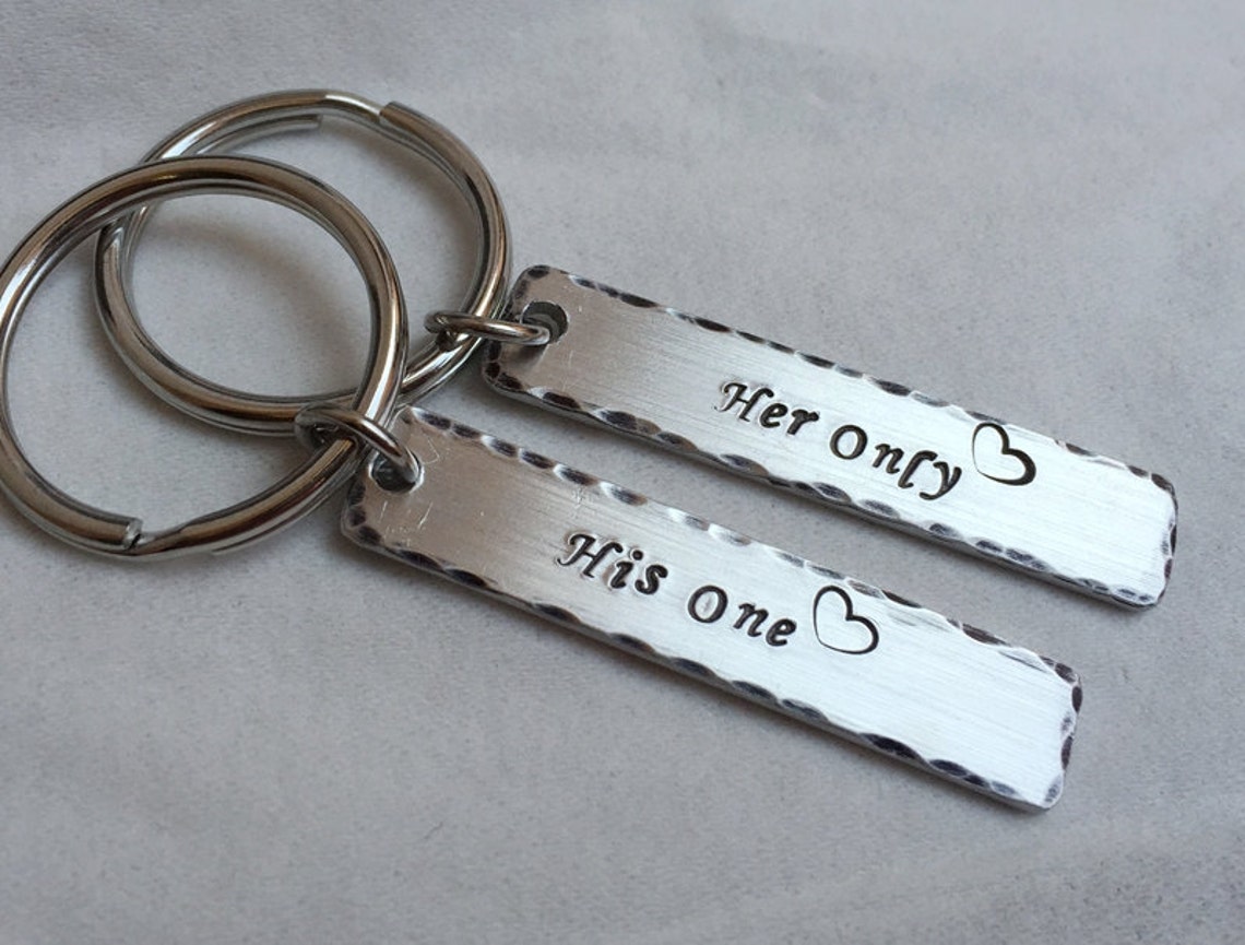 Personalized Couples Keychain His Hers Keychain Personalized Etsy UK