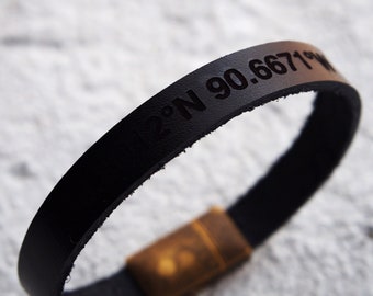 Duck Hunting Bands for Men, Duck hunting gifts, Coordinates bracelet, men coordinates gift, husband, father, hunting lover gift, mens gift