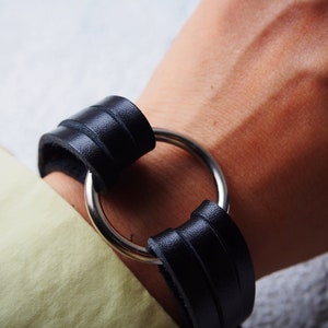 Men, Women, O ring Bracelet, Wedding ring bracelet holder, Replacement ring, Wear a Ring Bracelet, real leather, personalized, widow gift