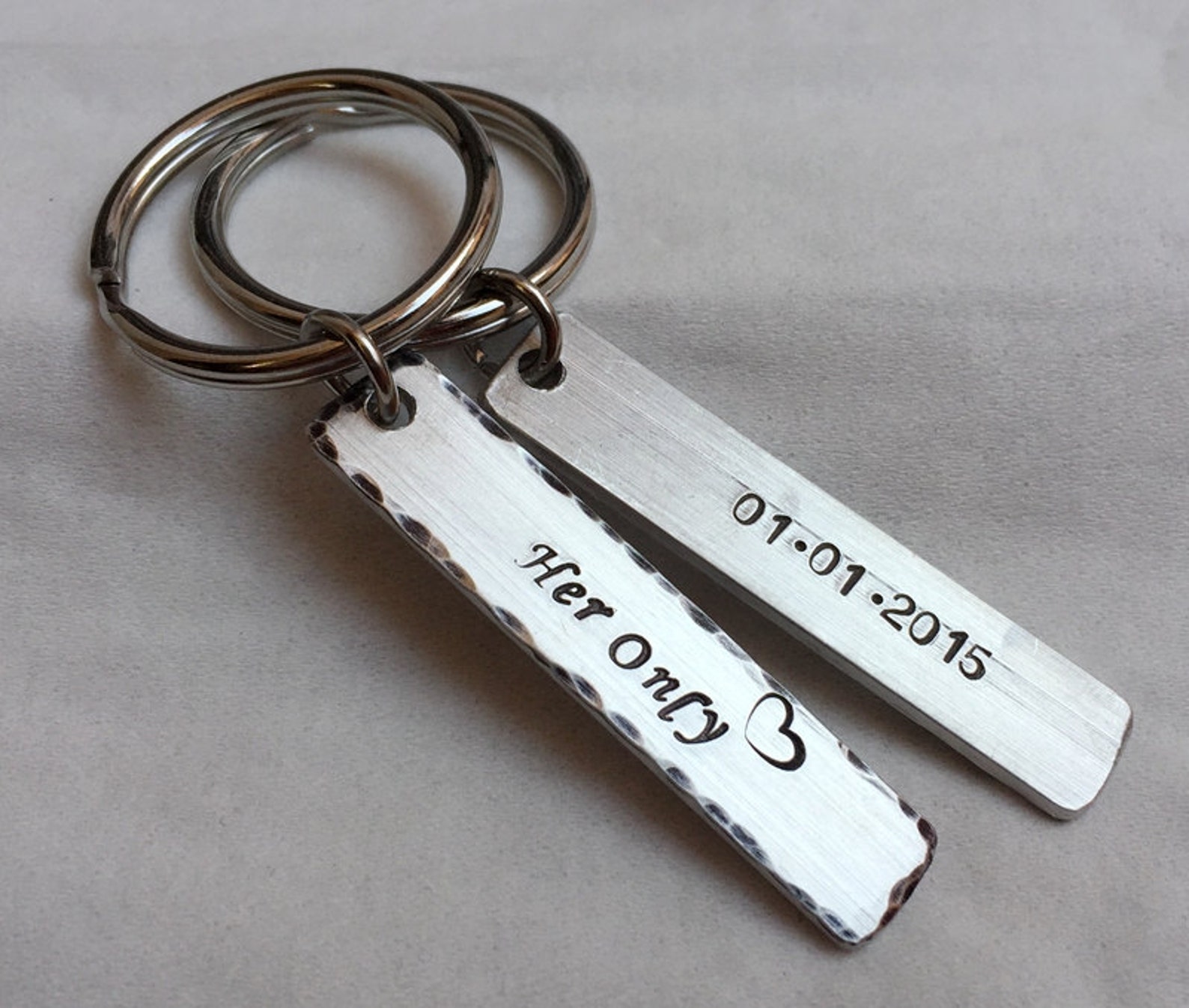 Personalized Couples Keychain His Hers Keychain Personalized Etsy UK
