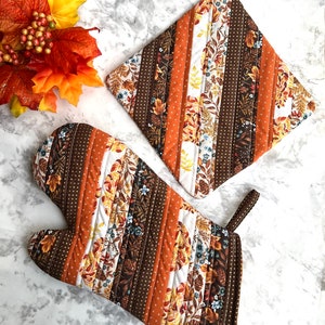 Block Printed Kitchen Oven Mitts and Pot Holder Quilted Oven Mitts Oven  Mitten Oven Glove Baking Glove House Warming Gift for Mom 