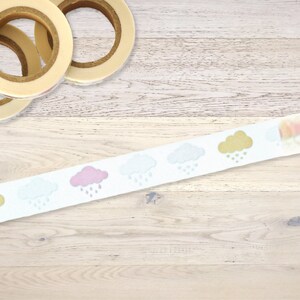 Masking Tape Washi Tape Deco Tape Clouds Scrapbooking Journaling image 1