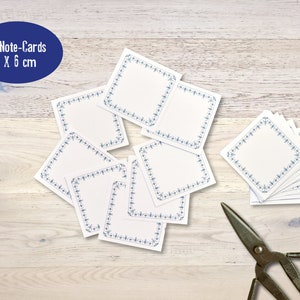 24 kleine Notiz Karten Notecards Deco Cards Memo Cards 60 X 60 mm Journaling Scrapbooking Kartengestaltung Kartenherstellung