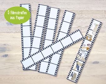 5 Film Strips 4 X 25 cm Token Coupon Scrapbooking Journaling