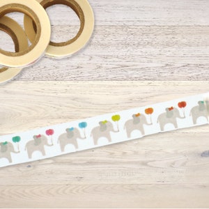 Masking Tape Washi Tape Deco Tape Elephants Scrapbooking Journaling image 1