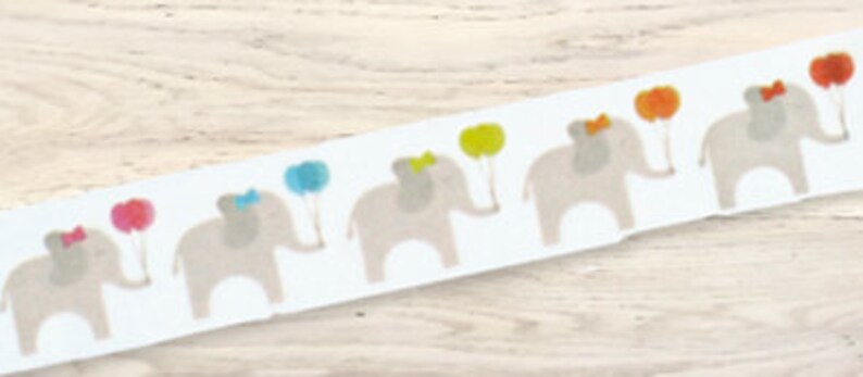 Masking Tape Washi Tape Deco Tape Elephants Scrapbooking Journaling image 2