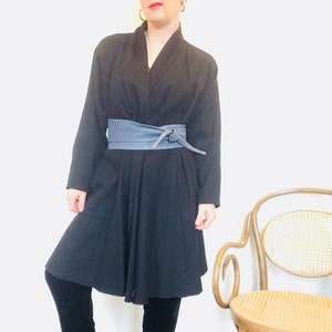 Black vintage swing coat discount