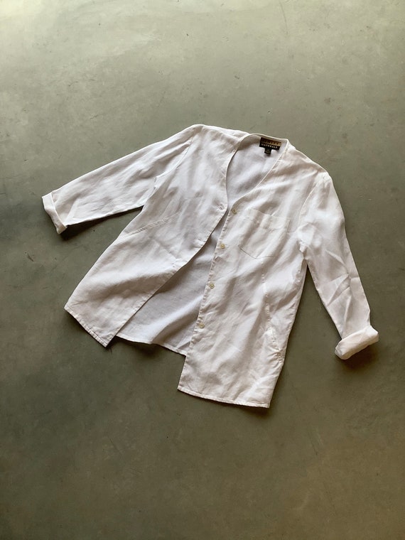White linen jacket vintage linen duster jacket whi