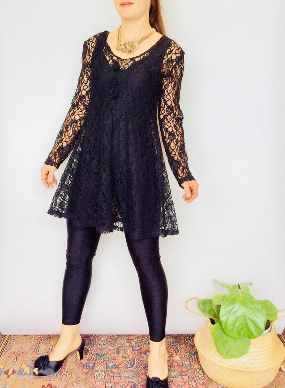 90s Black dress black mini dress little black dres