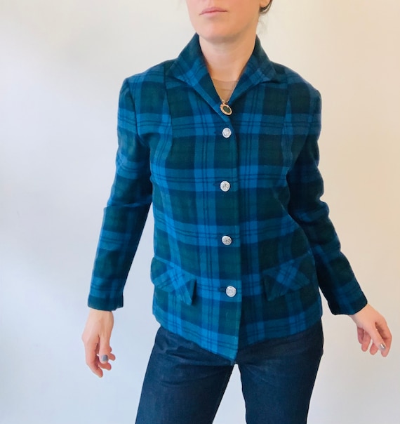 Pendleton plaid wool jacket vintage Pendleton wool