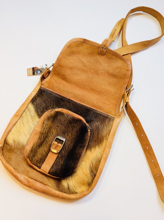 Vintage pony hair bag pony hair purse vintage bro… - image 3