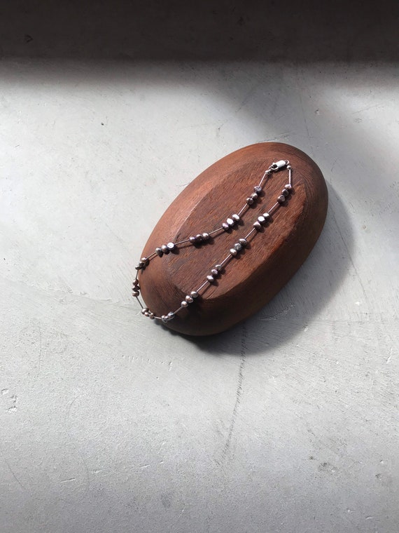 Vintage pearl necklace sterling collar vintage si… - image 3