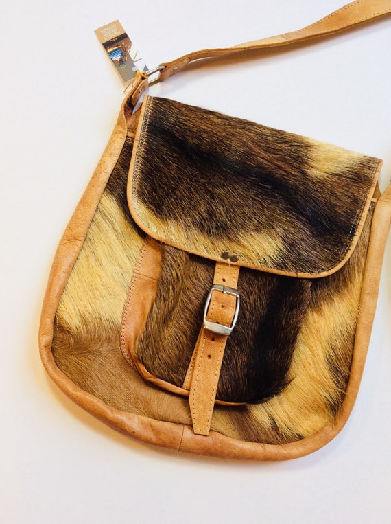 Vintage pony hair bag pony hair purse vintage bro… - image 7