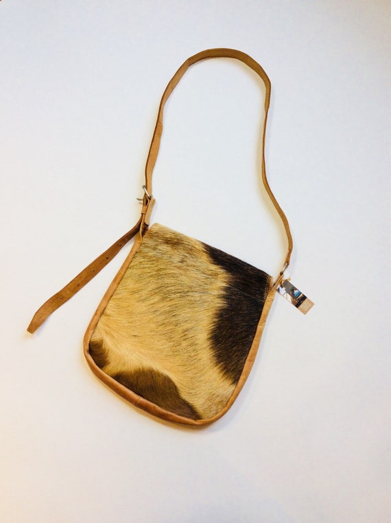 Vintage pony hair bag pony hair purse vintage bro… - image 6