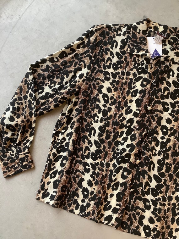 Vintage animal print shirt animal print shirt sil… - image 3