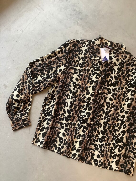 Vintage animal print shirt animal print shirt sil… - image 2