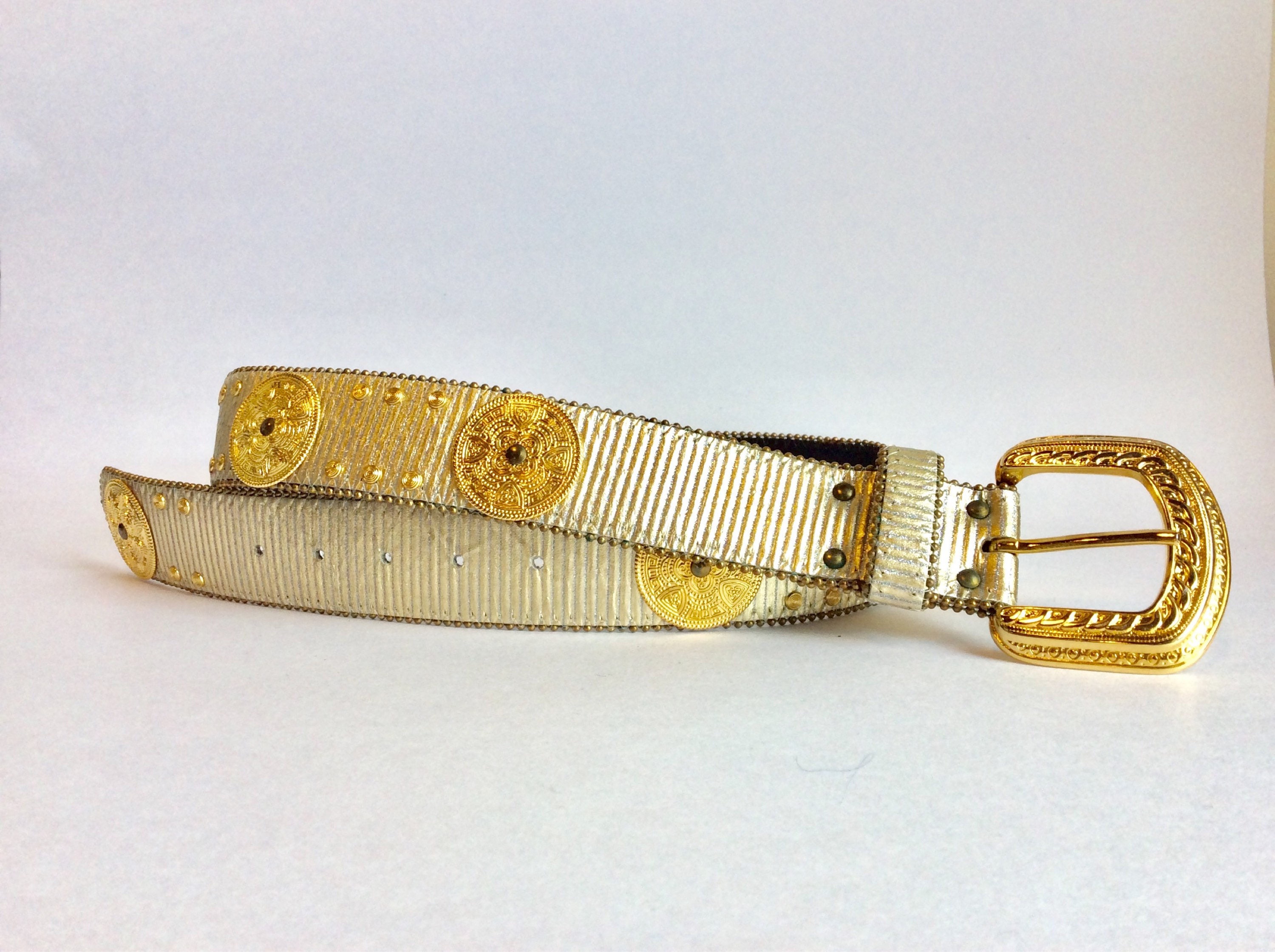 Medium Vintage Metal Statement Belt