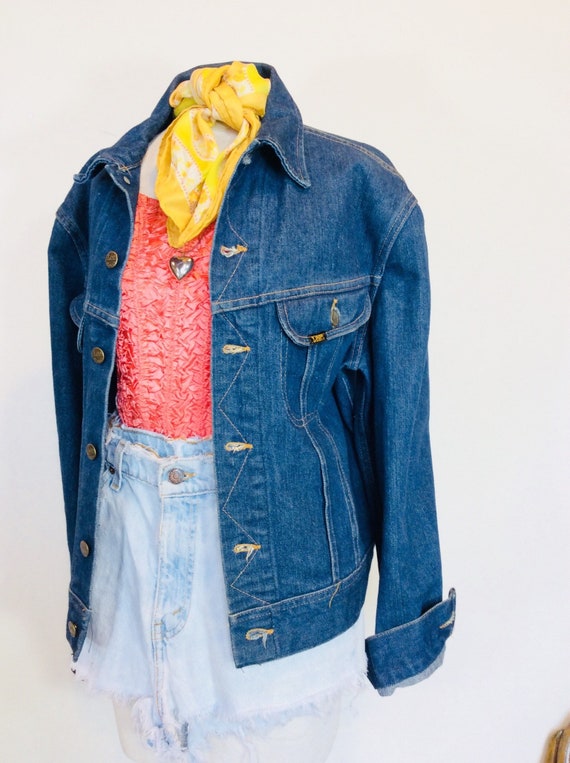 Lee denim jacket vintage lee jean womens denim ja… - image 1