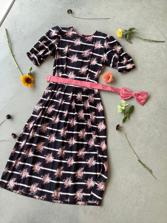 Vintage Lanz dress puff sleeve Lanz dress floral d