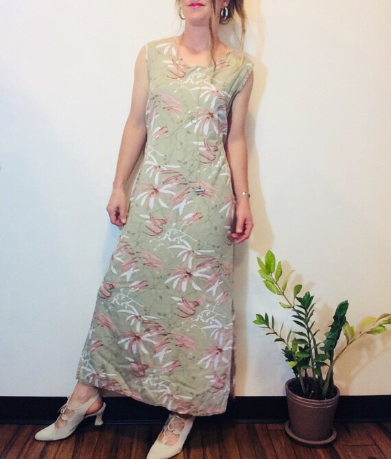 Linen maxi dress floral linen dress floral maxi dr