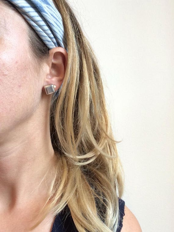 Silver mexican earrings vintage silver earrings vi