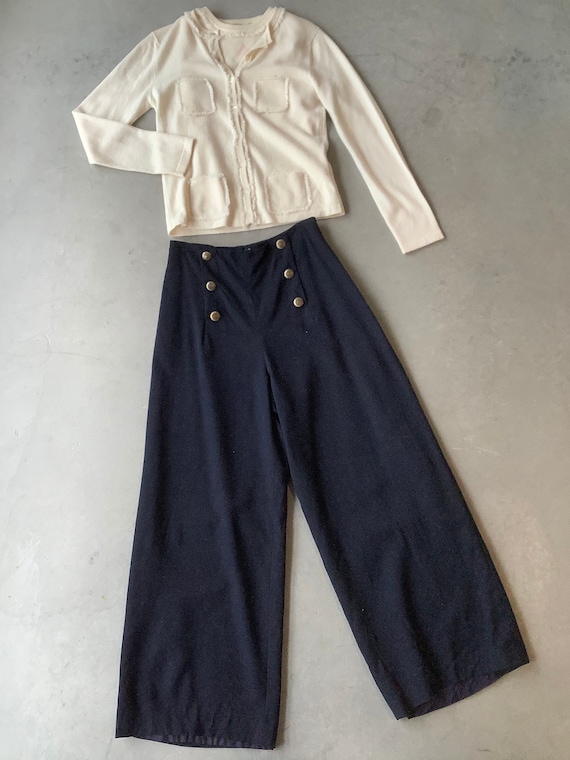 Vintage sailor pants wool bellbottoms Vintage high