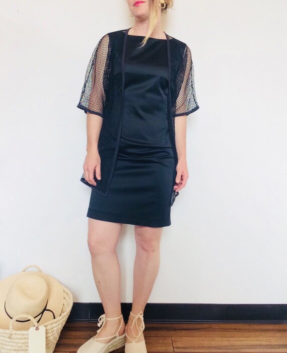 Black mesh shirt black mesh top black blouse 90s t