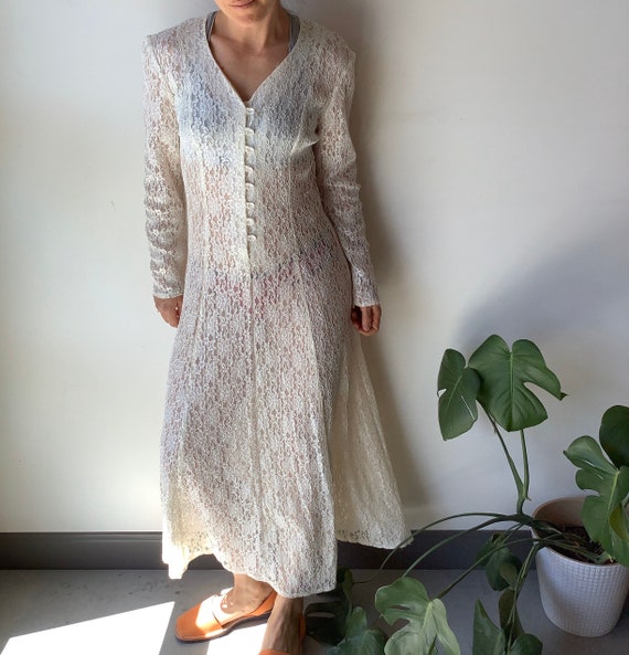 Lace maxi dress vintage lace maxi dress white lace