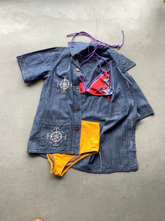 Vintage chambray shirt chambray button up shirt lo