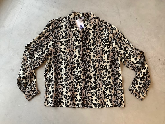 Vintage animal print shirt animal print shirt sil… - image 1