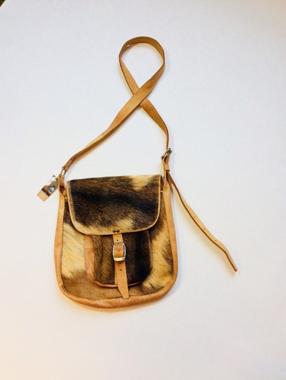 Vintage pony hair bag pony hair purse vintage bro… - image 8