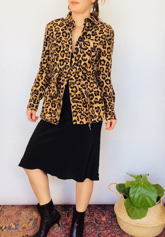 Animal print jacket animal print coat cheetah pri… - image 1