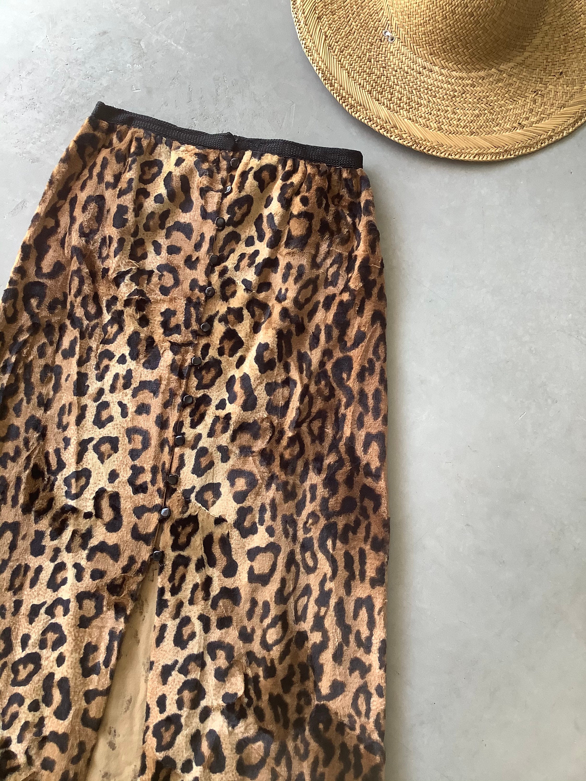 Cheetah Maxi Skirt Vintage Maxi Skirt Faux Fur Skirt Animal | Etsy