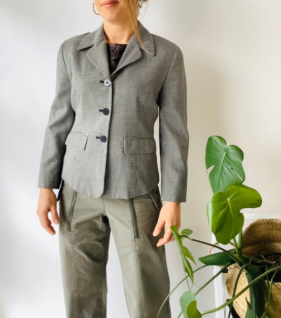 Vintage blazer wool blazer wool jacket houndstoot… - image 4