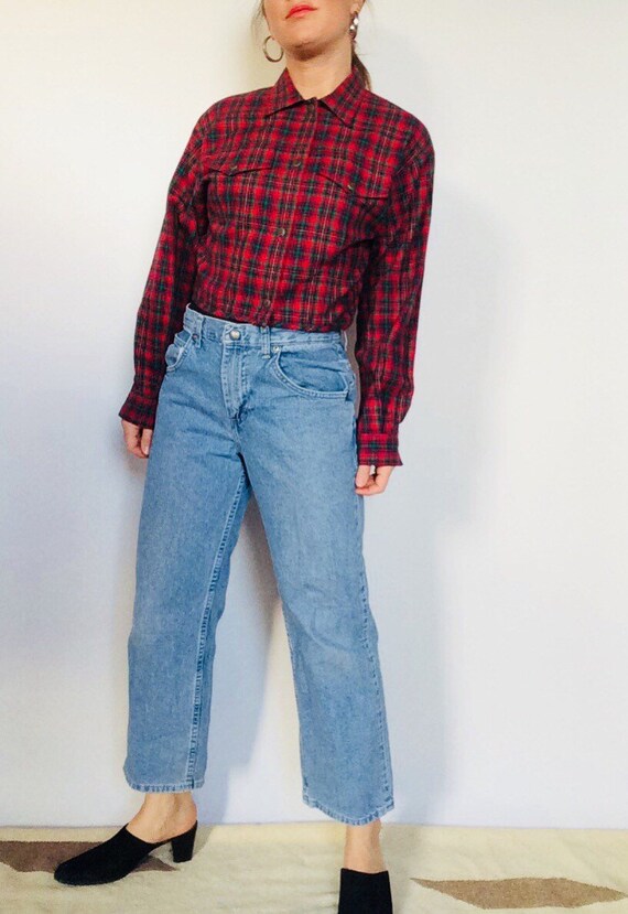 Light Jacket Vintage Jacket Boxy Jacket Plaid Jacket Cotton Etsy