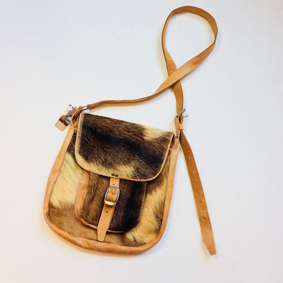 Vintage pony hair bag pony hair purse vintage bro… - image 4