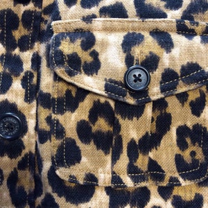 Animal print jacket animal print coat cheetah print leopard print animal print jacket animal print trench coat belted coat animal cotton image 7