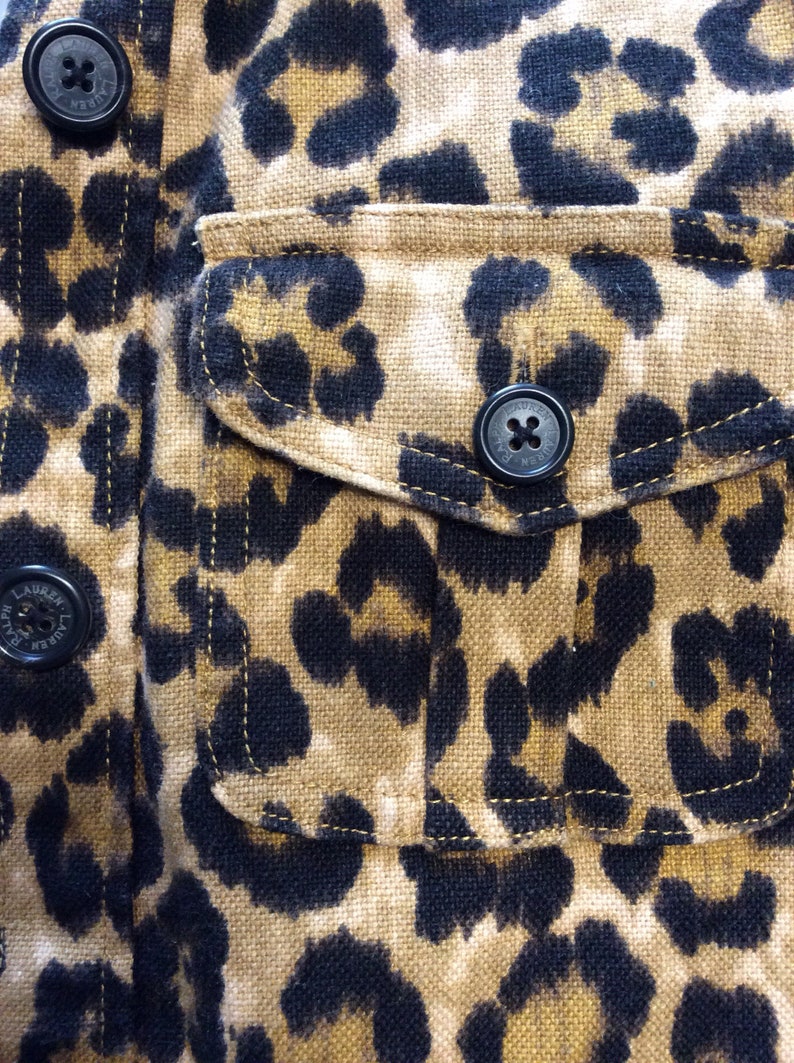 Animal print jacket animal print coat cheetah print leopard print animal print jacket animal print trench coat belted coat animal cotton image 7