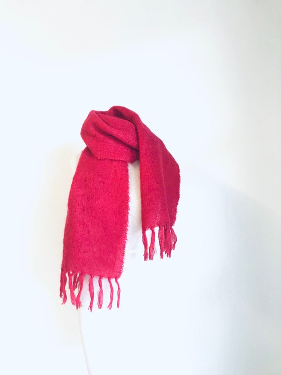 Pink mohair scarf vintage mohair scarf vintage woo