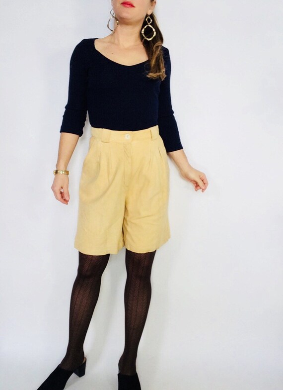 Vintage leather shorts vintage suede shorts Tan s… - image 4